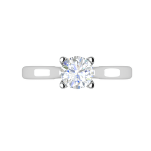 Jewelove™ Rings VS J / Women's Band only 0.30 cts Solitaire Platinum Ring JL PT RS RD 153