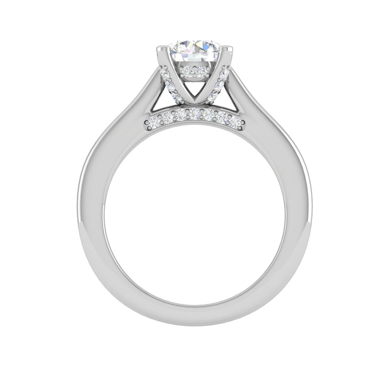 Jewelove™ Rings VS J / Women's Band only 0.30 cts Solitaire Platinum Ring JL PT RS RD 153