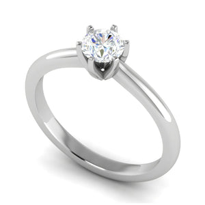 Jewelove™ Rings VS J / Women's Band only 0.30 cts Solitaire Platinum Ring JL PT RS RD 154