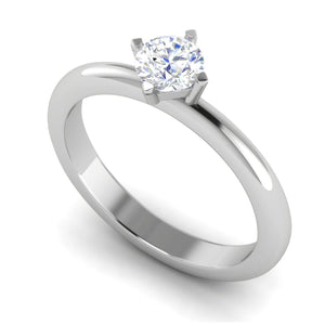 Jewelove™ Rings VS J / Women's Band only 0.30 cts Solitaire Platinum Ring JL PT RS RD 158