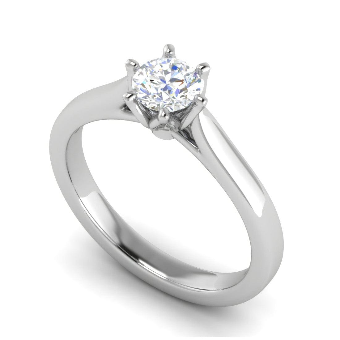 Jewelove™ Rings VS J / Women's Band only 0.30 cts Solitaire Platinum Ring JL PT RS RD 167