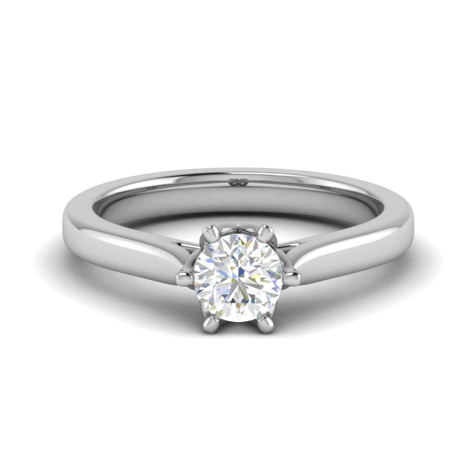 Jewelove™ Rings VS J / Women's Band only 0.30 cts Solitaire Platinum Ring JL PT RS RD 167