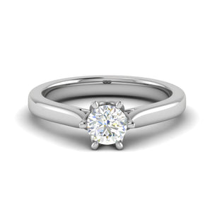 Jewelove™ Rings VS J / Women's Band only 0.30 cts Solitaire Platinum Ring JL PT RS RD 167