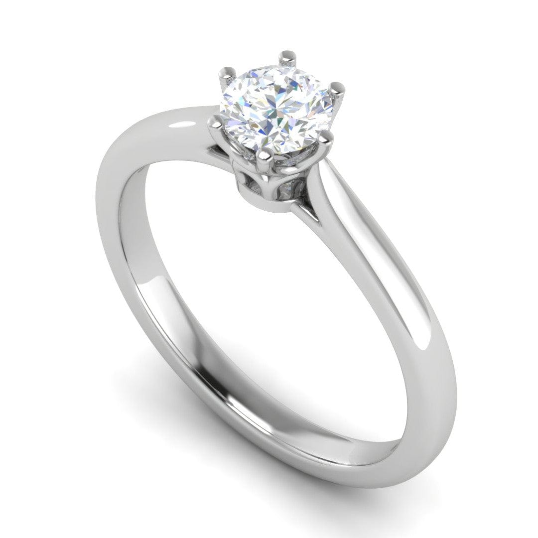 Jewelove™ Rings VS J / Women's Band only 0.30 cts Solitaire Platinum Ring JL PT RS RD 168