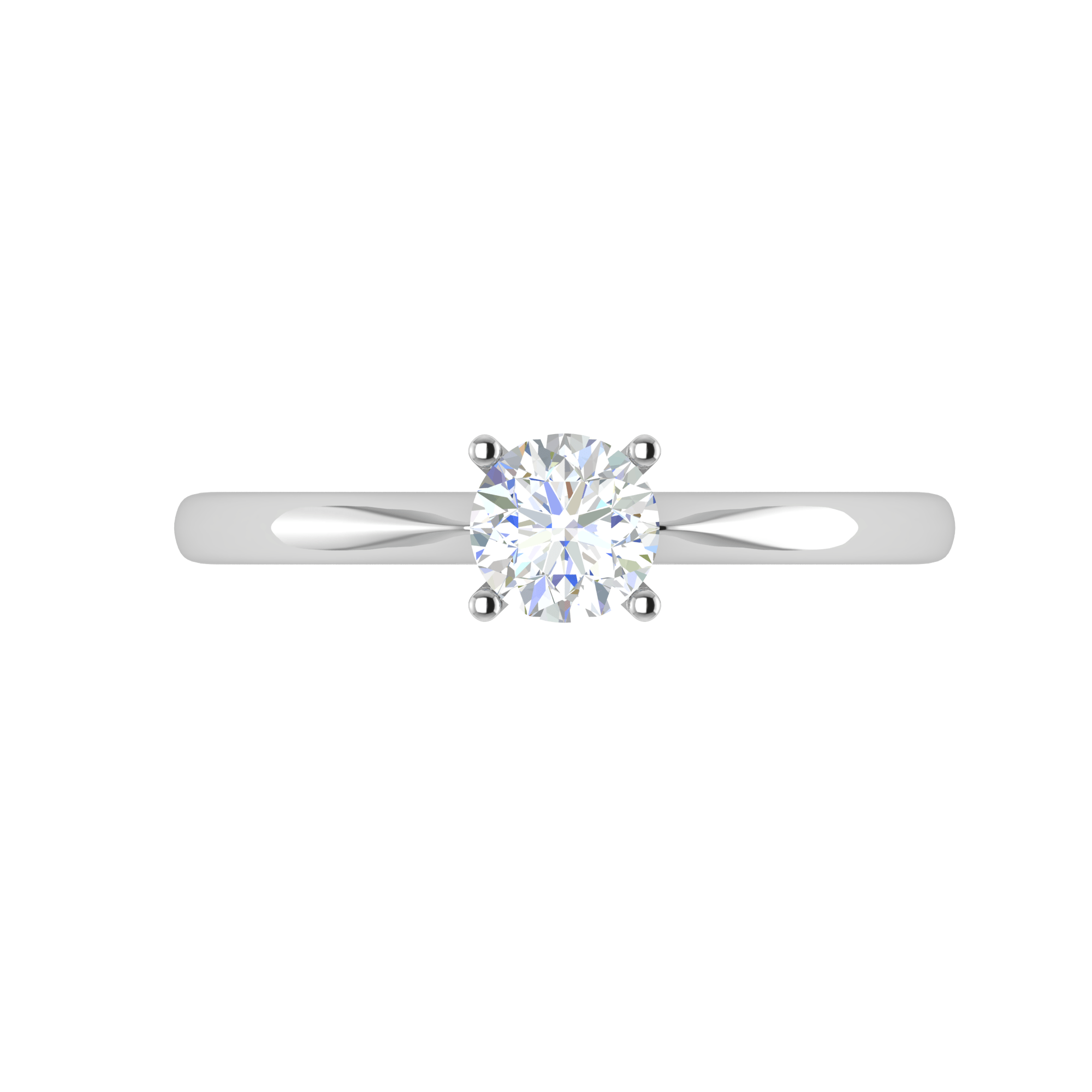 Jewelove™ Rings VS J / Women's Band only 0.30 cts Solitaire Platinum Ring JL PT RS RD 169