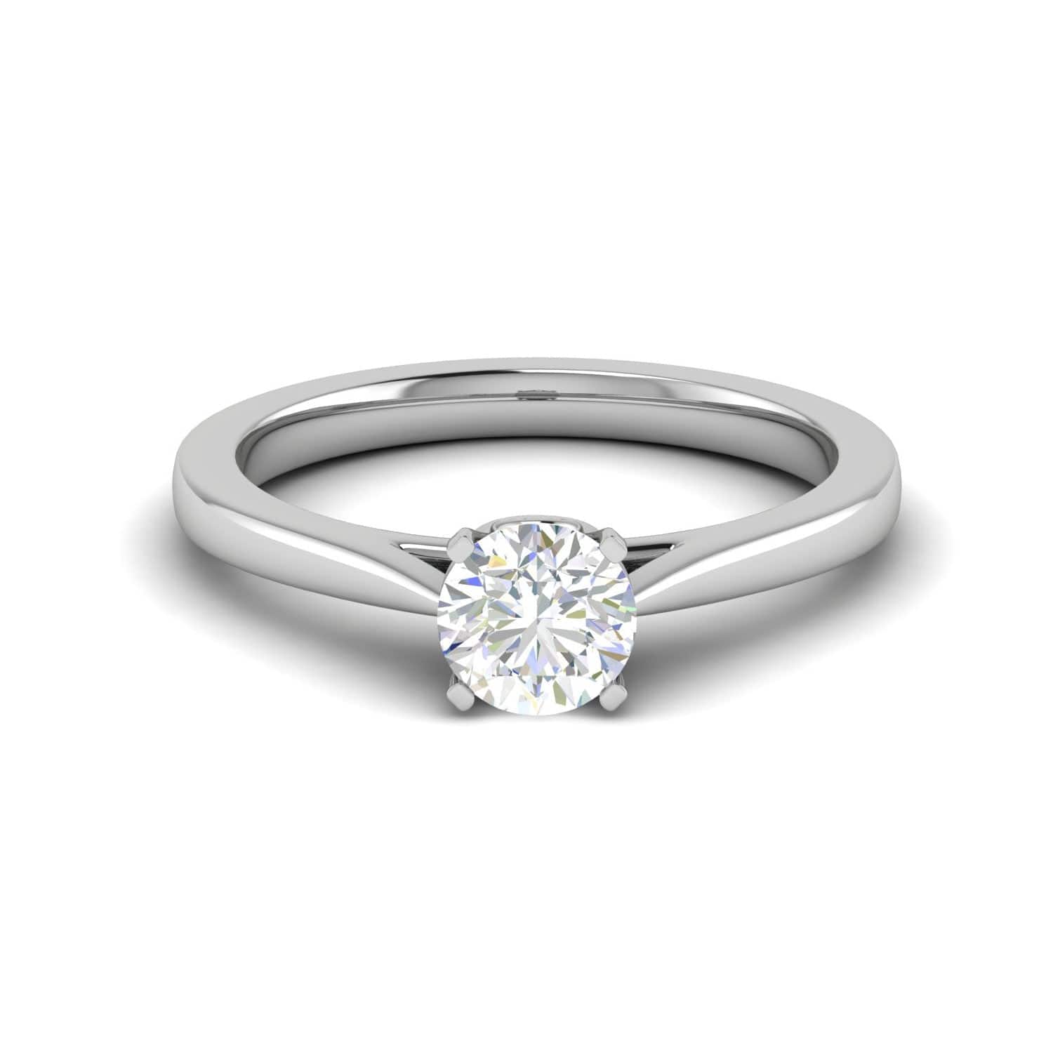 Jewelove™ Rings VS J / Women's Band only 0.30 cts Solitaire Platinum Ring JL PT RS RD 170