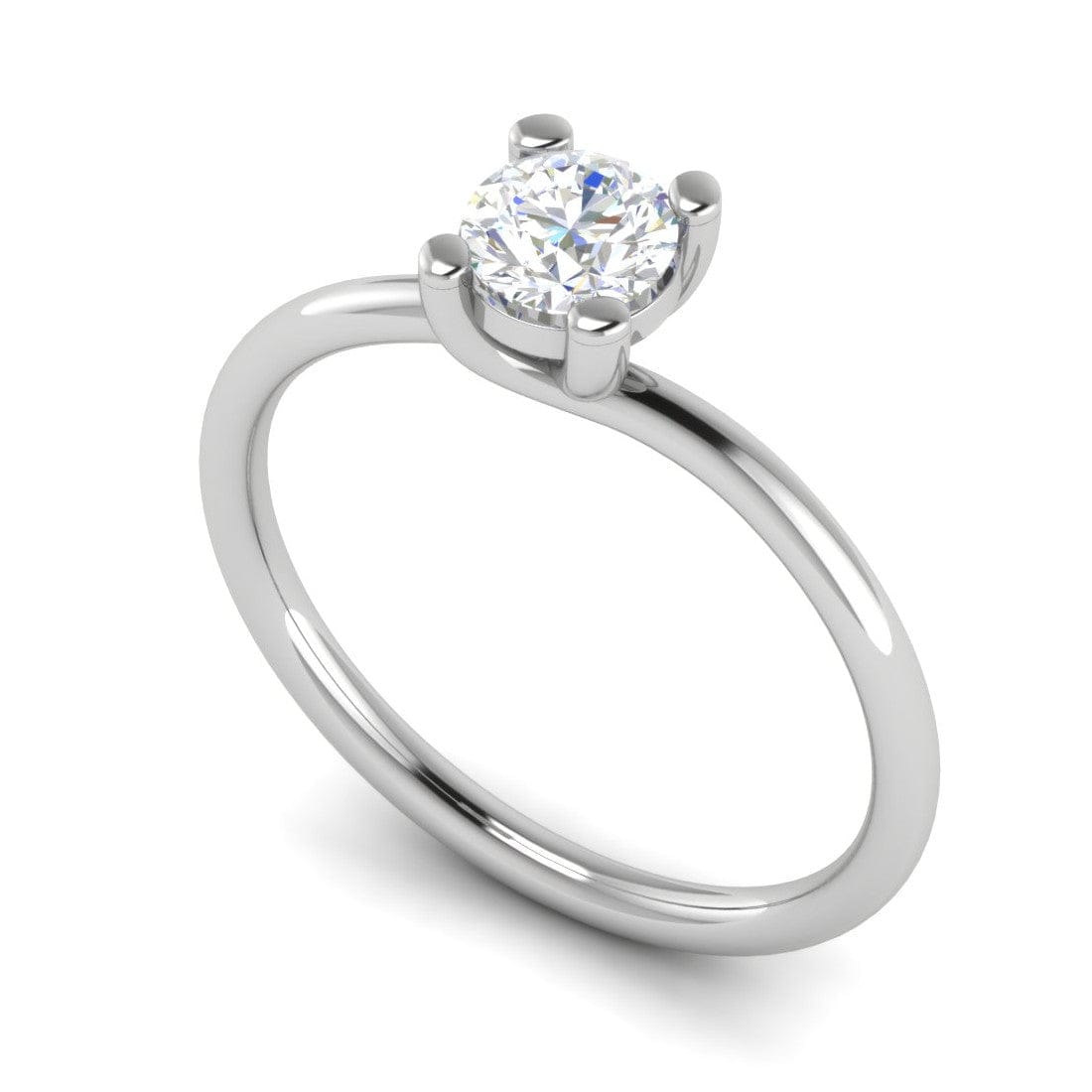 Jewelove™ Rings VS J / Women's Band only 0.30 cts Solitaire Platinum Ring JL PT RS RD 171