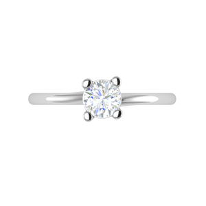 Jewelove™ Rings VS J / Women's Band only 0.30 cts Solitaire Platinum Ring JL PT RS RD 171