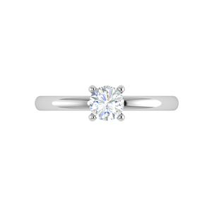 Jewelove™ Rings VS J / Women's Band only 0.30 cts Solitaire Platinum Ring JL PT RS RD 175