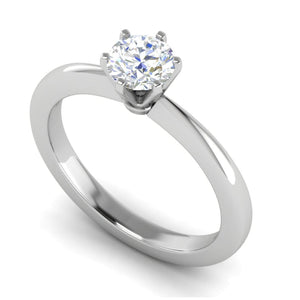 Jewelove™ Rings VS J / Women's Band only 0.30 cts Solitaire Platinum Ring JL PT RS RD 178