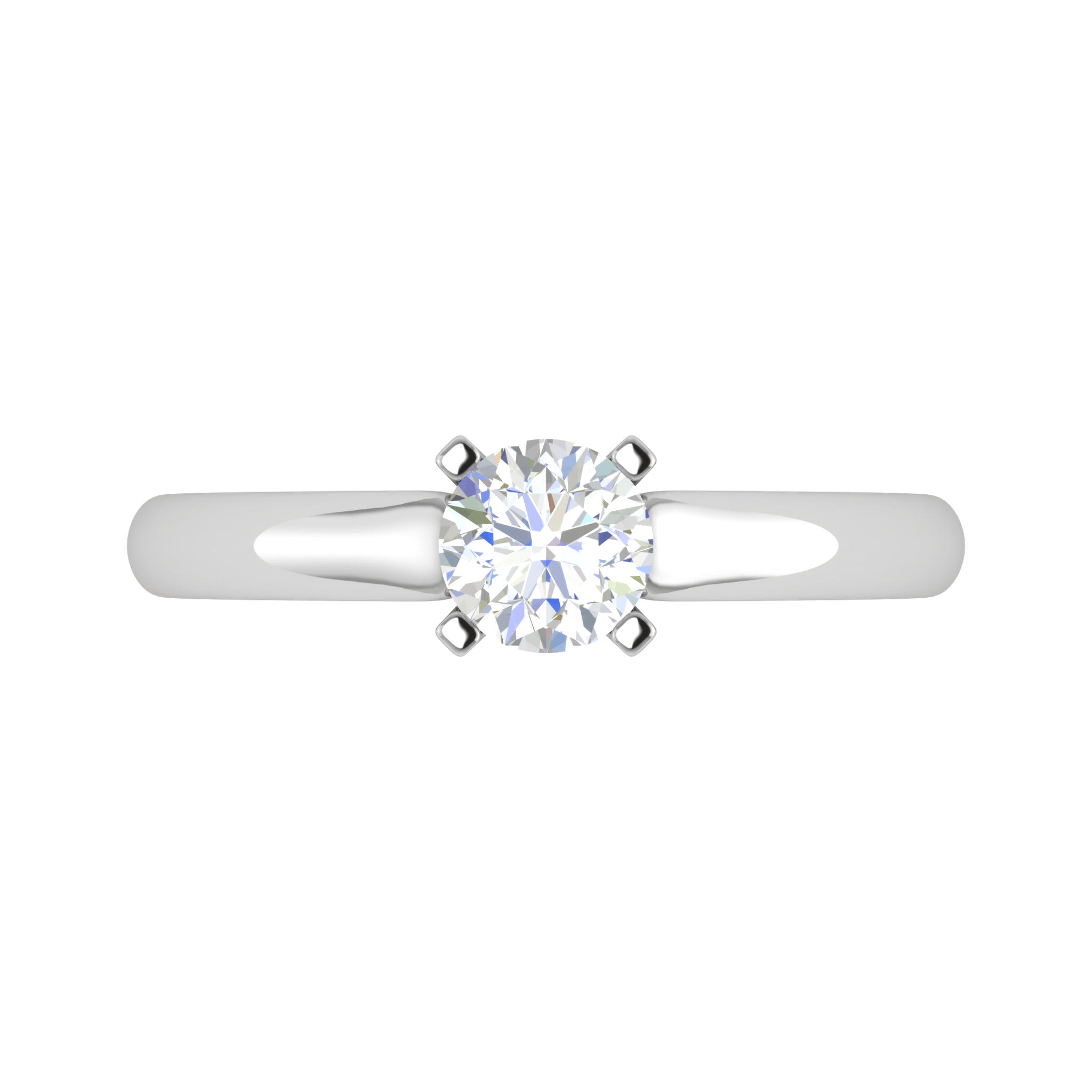 Jewelove™ Rings VS J / Women's Band only 0.30 cts Solitaire Platinum Ring JL PT RS RD 179