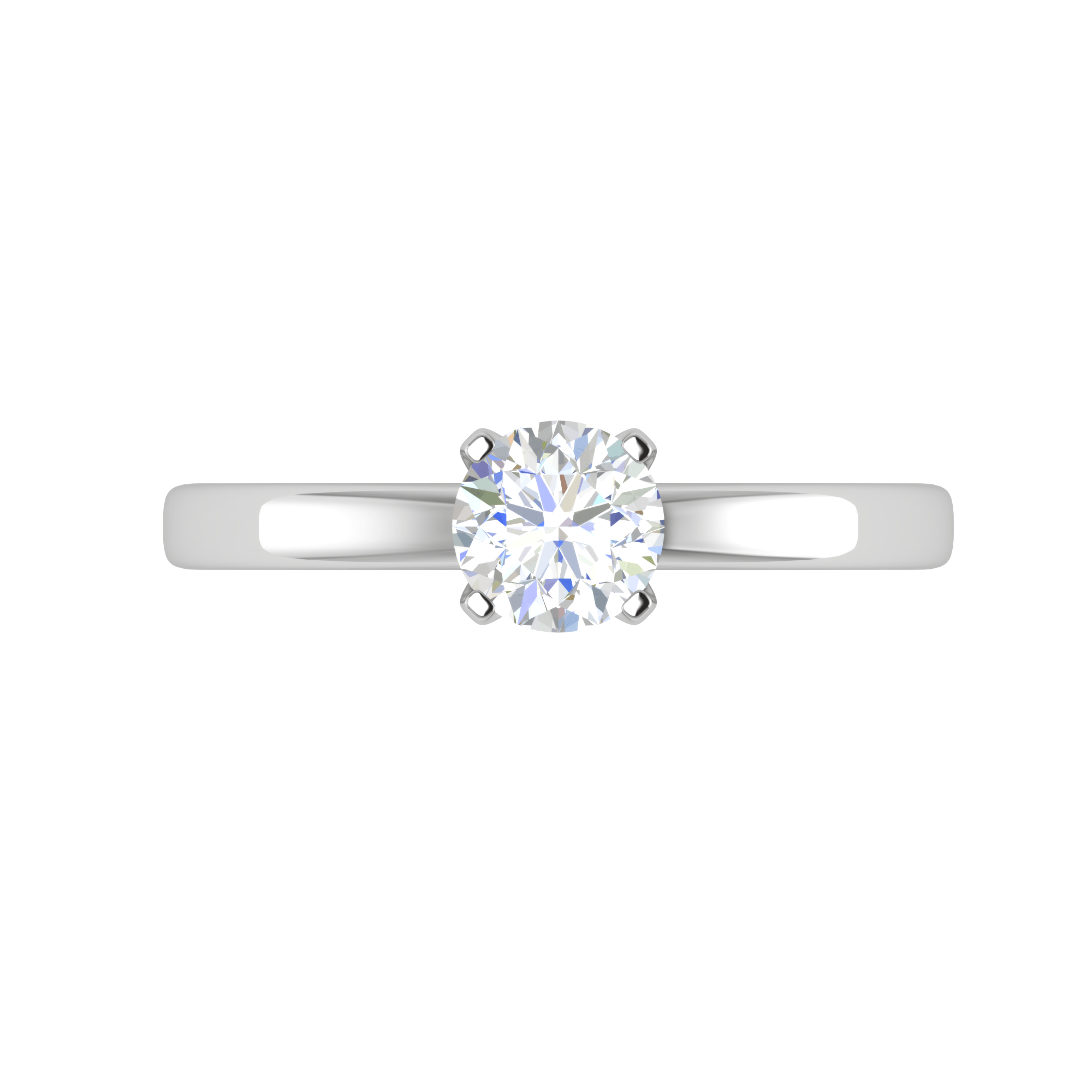 Jewelove™ Rings VS J / Women's Band only 0.30 cts Solitaire Platinum Ring JL PT RS RD 180