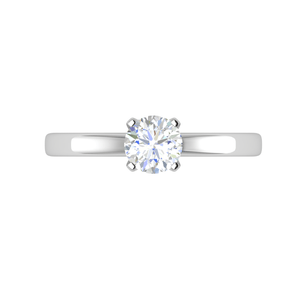 Jewelove™ Rings VS J / Women's Band only 0.30 cts Solitaire Platinum Ring JL PT RS RD 180