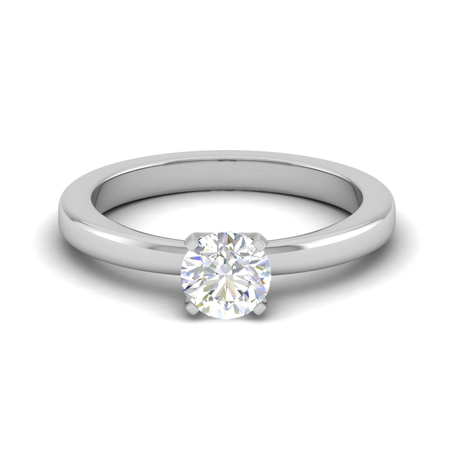 Jewelove™ Rings VS J / Women's Band only 0.30 cts Solitaire Platinum Ring JL PT RS RD 180