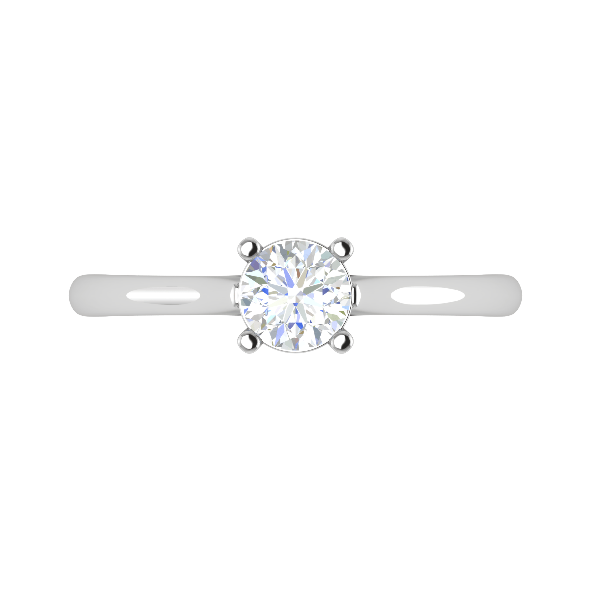 Jewelove™ Rings VS J / Women's Band only 0.30 cts Solitaire Platinum Ring JL PT RS RD 183