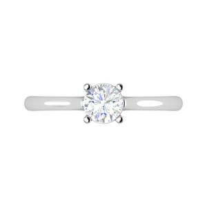 Jewelove™ Rings VS J / Women's Band only 0.30 cts Solitaire Platinum Ring JL PT RS RD 183