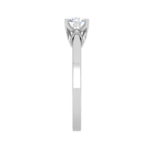 Jewelove™ Rings VS J / Women's Band only 0.30 cts Solitaire Platinum Ring JL PT RS RD 185