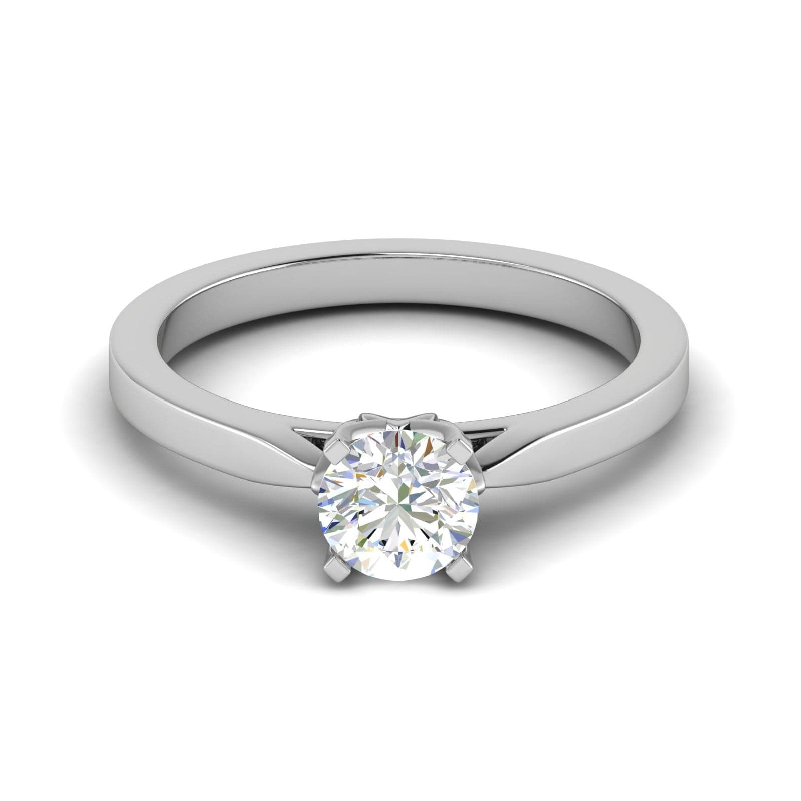 Jewelove™ Rings VS J / Women's Band only 0.30 cts Solitaire Platinum Ring JL PT RS RD 185