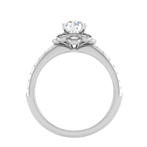 Jewelove™ Rings VS J / Women's Band only 0.30 cts Solitaire Shank Diamond Platinum Ring for Women JL PT RV RD 119