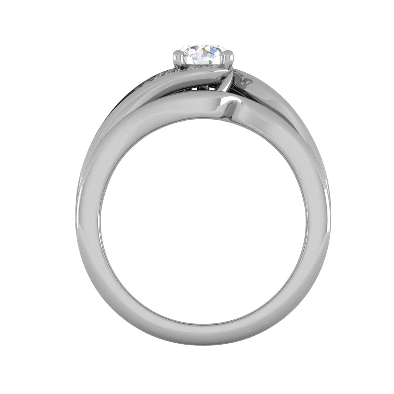 Jewelove™ Rings VS J / Women's Band only 0.30 cts Solitaire Shank Diamond Platinum Ring JL PT RP RD 222