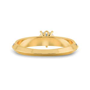 Jewelove™ Rings Women's Band only / VS I 0.30cts. Heart Cut Solitaire Diamond Split Shank 18K Yellow Gold Ring JL AU 1189Y