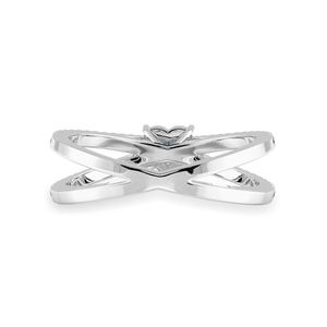 Jewelove™ Rings I VS / Women's Band only 0.30cts Heart Cut Solitaire Diamond Split Shank Platinum Ring JL PT 1173