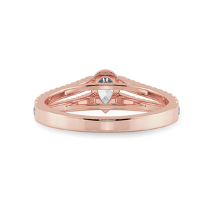 Jewelove™ Rings Women's Band only / VS I 0.30cts. Pear Cut Solitaire Diamond Split Shank 18K Rose Gold Ring JL AU 1183R