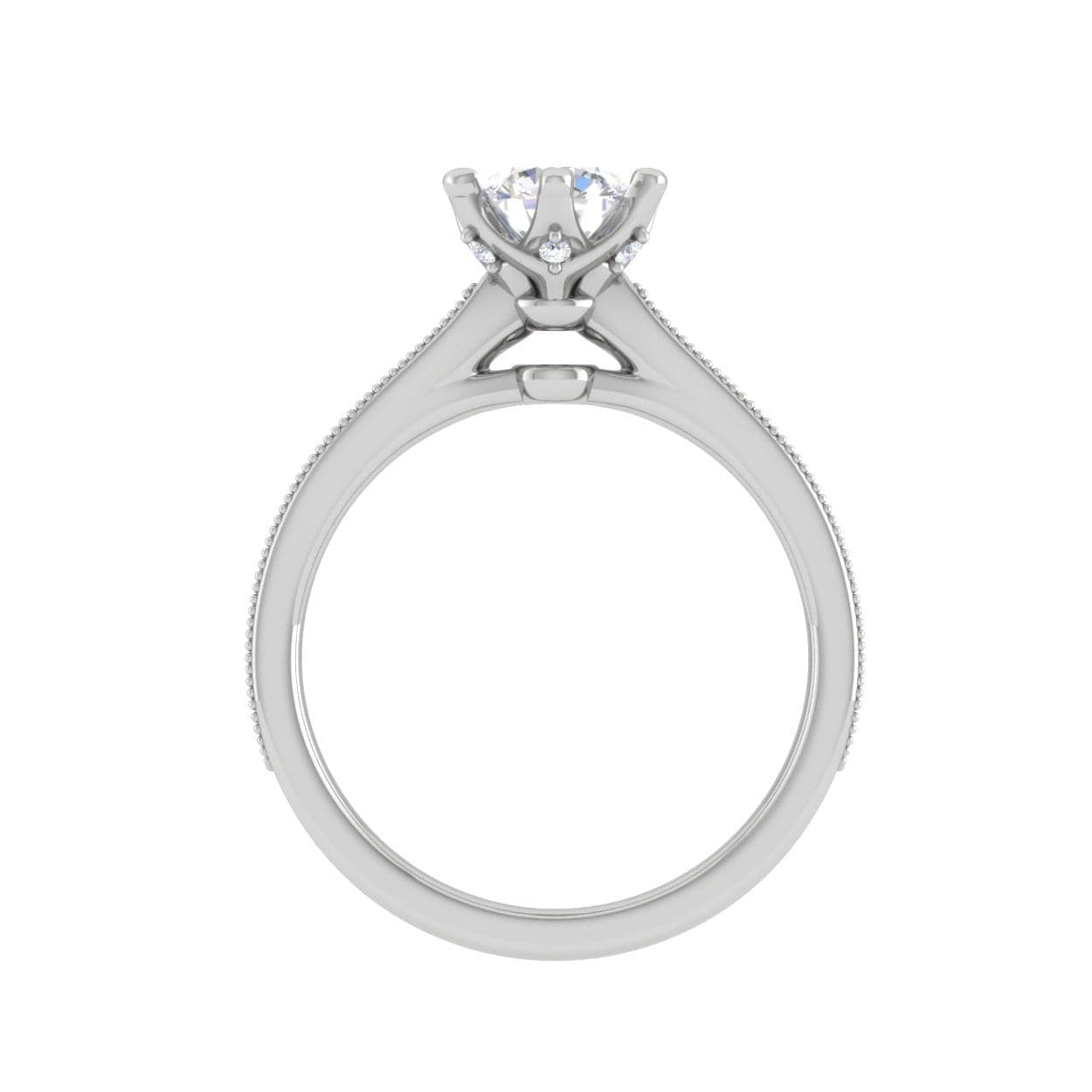 Jewelove™ Rings J VS / Women's Band only 0.30cts Solitaire 6 Prong Diamond Platinum Ring JL PT RV CU 105-A