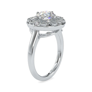 Jewelove™ Rings VS J / Women's Band only 0.30cts. Solitaire Designer Platinum Diamond Engagement Ring JL PT 0044