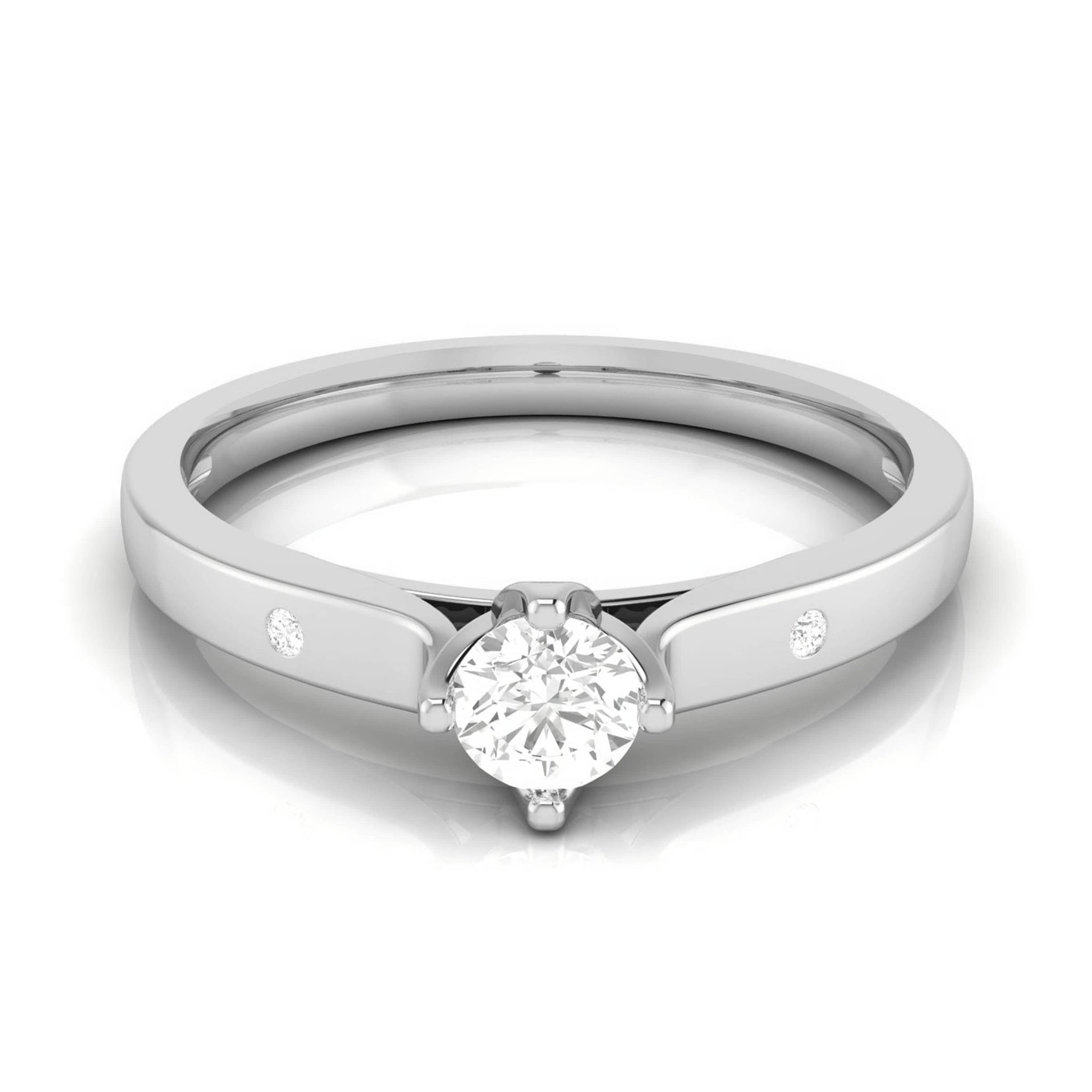 Jewelove™ Rings Women's Band only / J VS 0.30cts Solitaire Diamond Platinum Engagement Ring for Women JL PT R-75