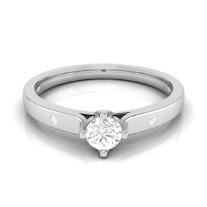 Jewelove™ Rings Women's Band only / J VS 0.30cts Solitaire Diamond Platinum Engagement Ring for Women JL PT R-75