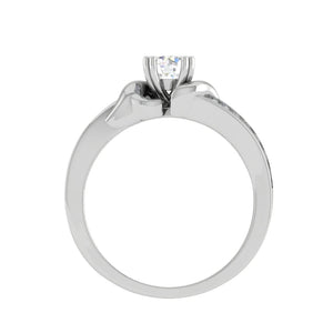 Jewelove™ Rings J VS / Women's Band only 0.30cts Solitaire Diamond Shank Platinum Ring JL PT JRW1557MM