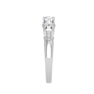 Jewelove™ Rings J VS / Women's Band only 0.30cts Solitaire Diamond Shank Platinum Ring JL PT RV RD 166