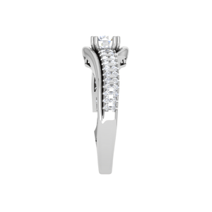 Jewelove™ Rings J VS / Women's Band only 0.30cts Solitaire Diamond Split Shank Platinum Ring JL PT JRW1562MM