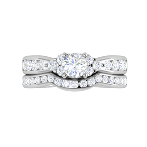 Jewelove™ Rings SI IJ / Women's Band only 0.30cts Solitaire Diamond Split Shank Platinum Ring JL PT RV RD 160