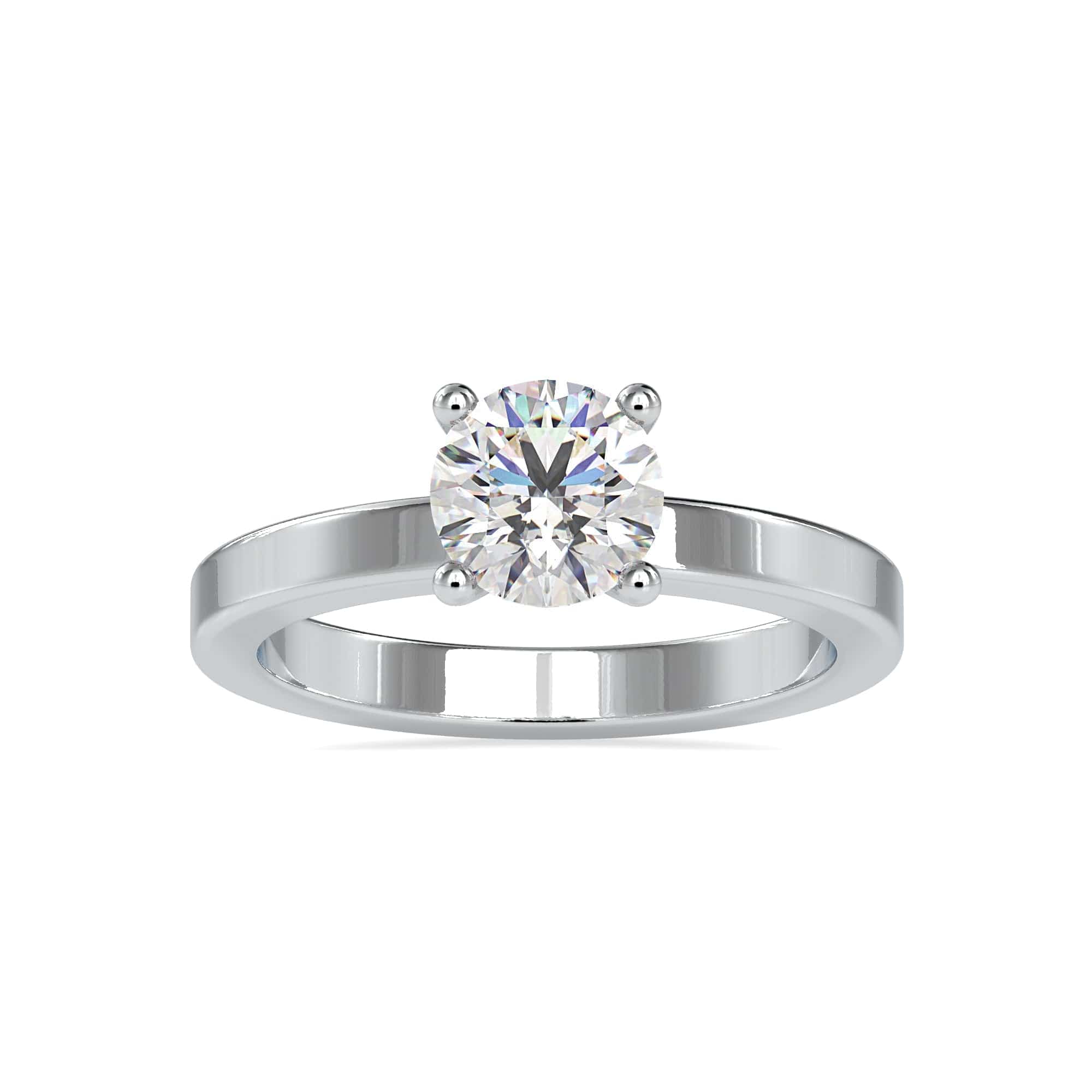 Jewelove™ Rings VS J / Women's Band only 0.30cts. Solitaire Platinum Engagement Ring JL PT 0021-A