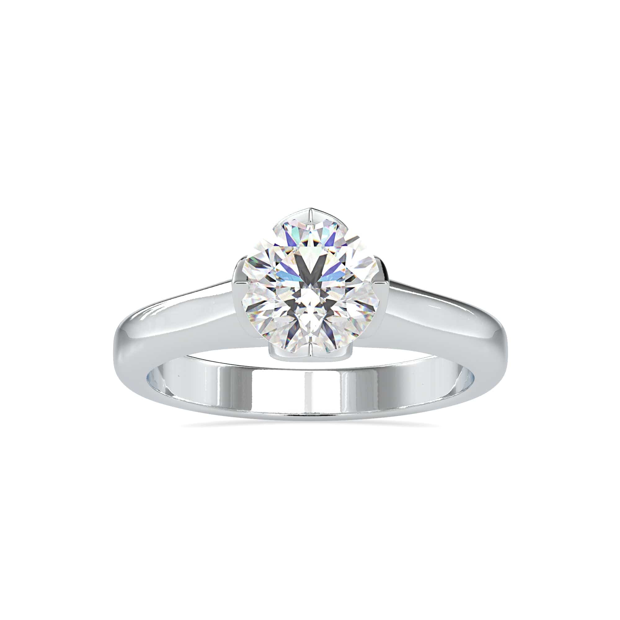 Jewelove™ Rings Women's Band only / VS J 0.30cts. Solitaire Platinum Engagement Ring JL PT 0129