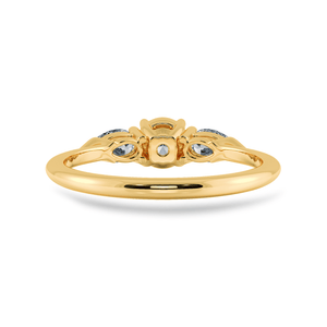 Jewelove™ Rings Women's Band only / VS J 0.30cts. Solitaire with Pear Cut Diamond Accents 18K Yellow Gold Ring JL AU 2020Y