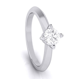 Jewelove™ Rings J VS / Women's Band only 0.40 cts. Platinum Solitaire Engagement Ring JL PT G-121