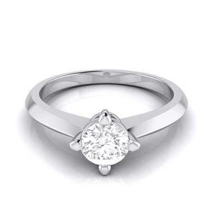 Jewelove™ Rings J VS / Women's Band only 0.40 cts. Platinum Solitaire Engagement Ring JL PT G-121