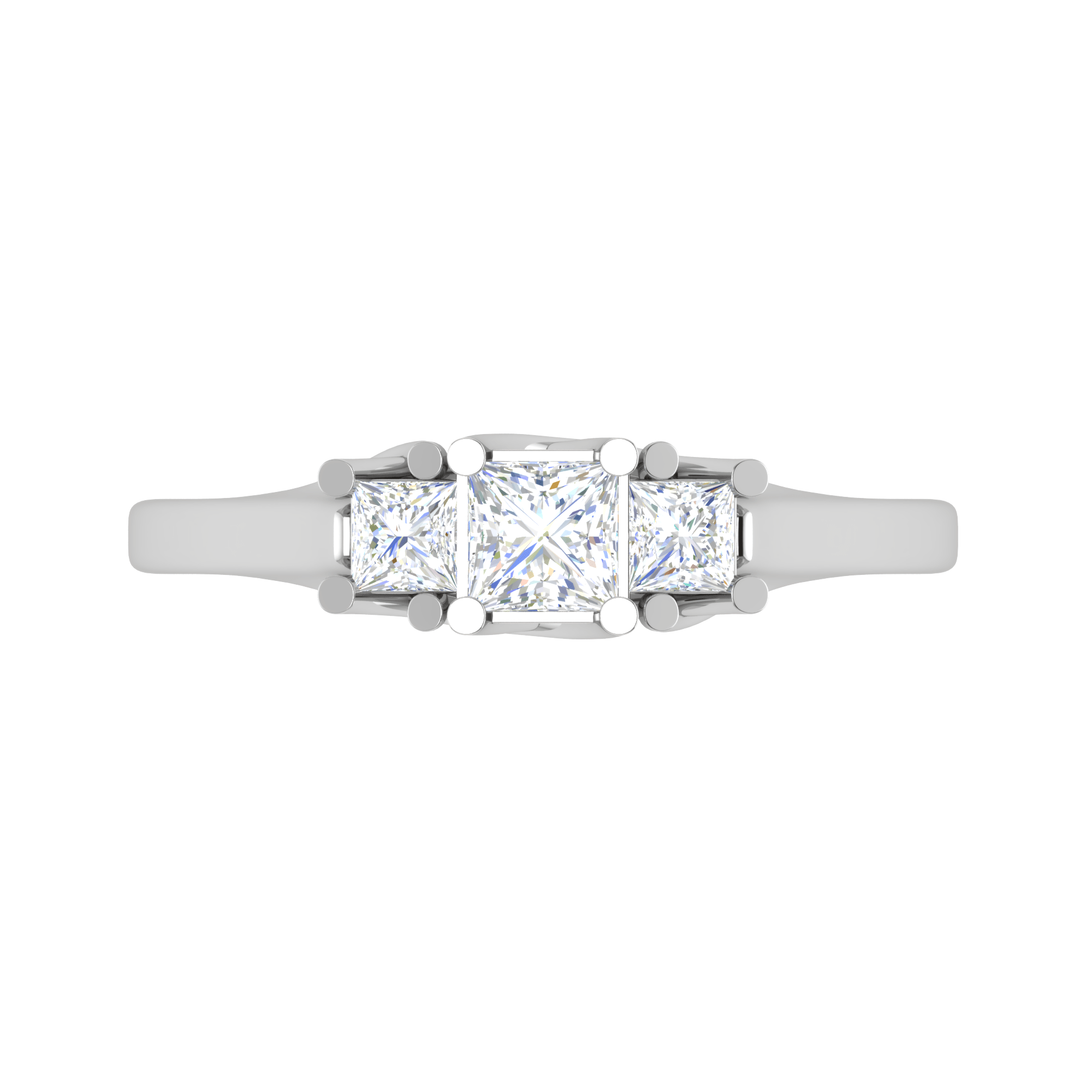 Jewelove™ Rings I VS / Women's Band only 0.40 cts. Princess Cut Solitaire Platinum Diamond Ring JL PT R3 PR 160