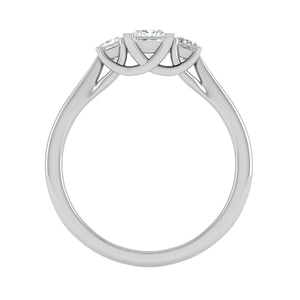 Jewelove™ Rings I VS / Women's Band only 0.50 cts. Princess Cut Solitaire Platinum Diamond Ring JL PT R3 PR 158