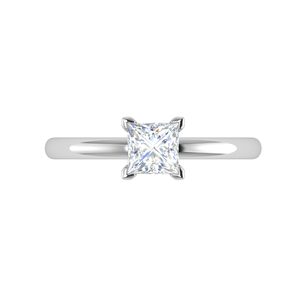 Jewelove™ Rings VS I / Women's Band only 0.50 cts Princess Cut Solitaire Platinum Ring JL PT RS PR 181