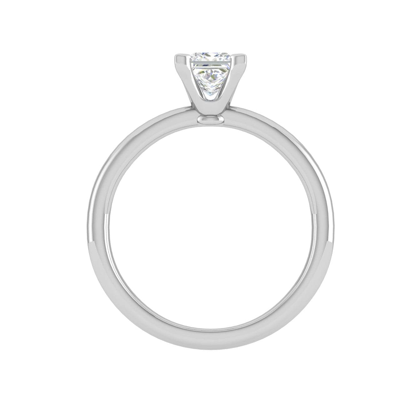 Jewelove™ Rings VS I / Women's Band only 0.50 cts Princess Cut Solitaire Platinum Ring JL PT RS PR 181