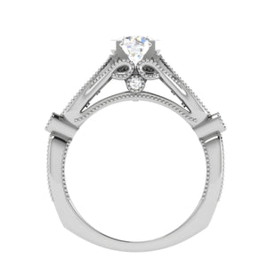 Jewelove™ Rings J VS / Women's Band only 0.50 cts. Solitaire Designer Platinum Diamond Engagement Ring  for Women JL PT WB6032E