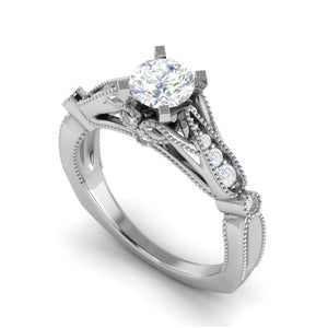 Jewelove™ Rings J VS / Women's Band only 0.50 cts. Solitaire Designer Platinum Diamond Engagement Ring  for Women JL PT WB6032E