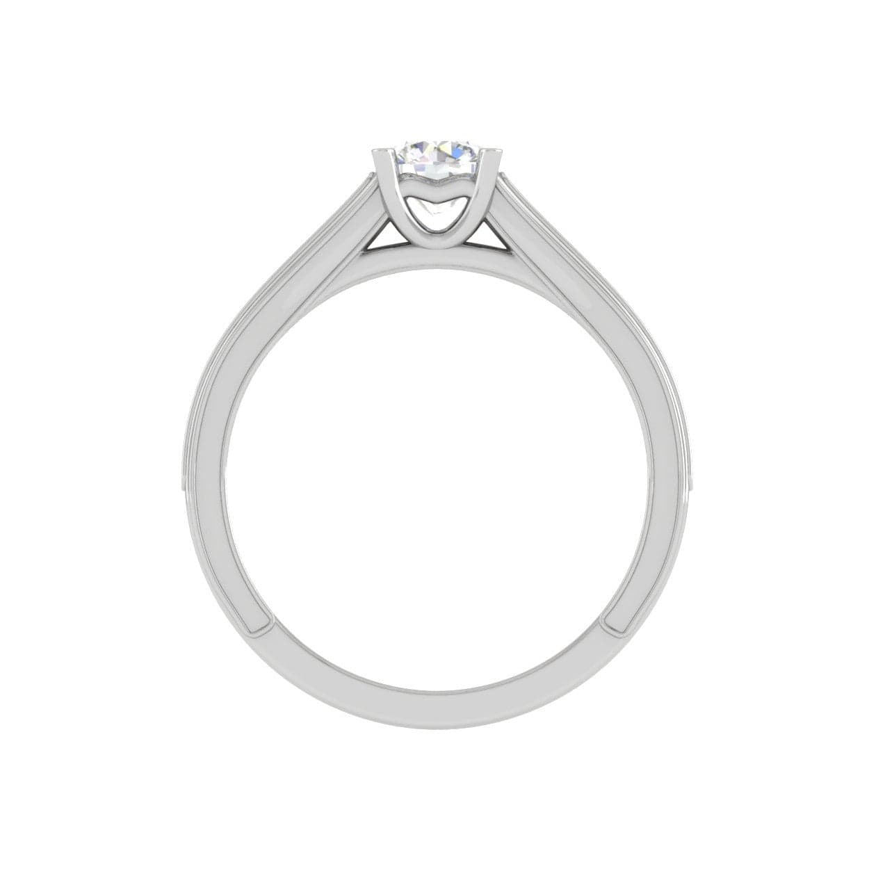 Jewelove™ Rings VS J / Women's Band only 0.50 cts Solitaire Diamond Shank Platinum Ring JL PT RP RD 141