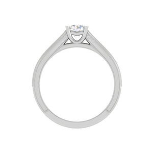 Jewelove™ Rings VS J / Women's Band only 0.50 cts Solitaire Diamond Shank Platinum Ring JL PT RP RD 141