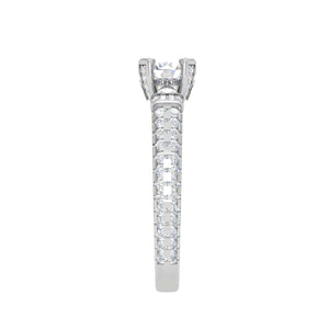 Jewelove™ Rings VS J / Women's Band only 0.50 cts Solitaire Diamond Split Shank Platinum Ring JL PT RP RD 124