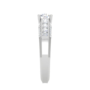 Jewelove™ Rings VS J / Women's Band only 0.50 cts Solitaire Diamond Split Shank Platinum Ring JL PT RP RD 134